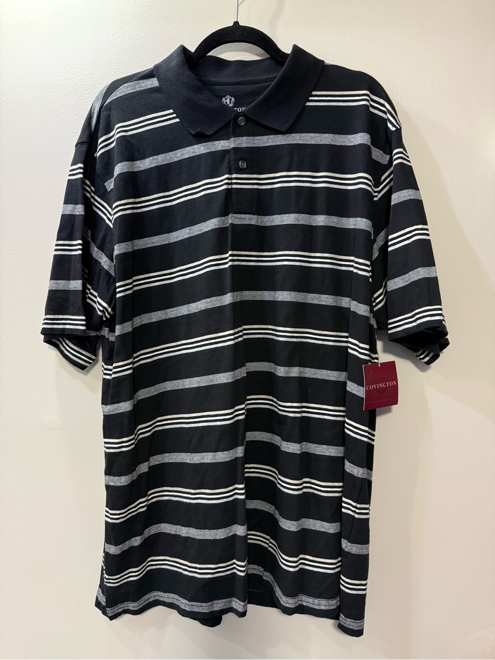 NWT Covington Striped Polo Shirt, Size XL (46-48)